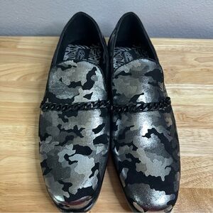After Midnight Formal Footwear grey silver black camo with chain size 11
